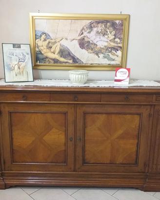 CREDENZA LEGNO NOCE ANTICATO MASSELLO