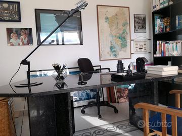 ELEGANTE SCRIVANIA/TAVOLO IN MARMO NERO MARQUINIA