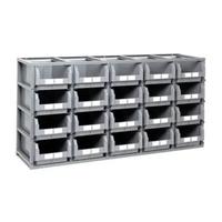 Scaffale con Contenitori in Plastica NUOVO