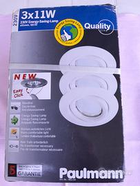Set 3 faretti da incasso Paulmann 3x11W GU10,nuovi