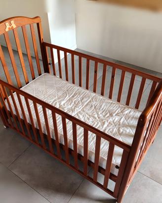 Lettino Bimbo in Legno con Cassettone + Materasso