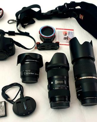 Canon EOS 2000d più accessori SOLO IN BLOCCO