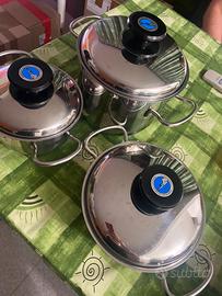 Set di pentole in acciaio inox
