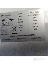 Pannello fotovoltaico 250w 24v