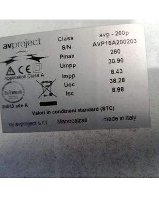 Pannello fotovoltaico 250w 24v