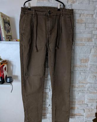 Pantaloni marroni cotone 97% taglia 46