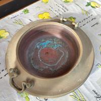 Antico Braciere scaldino in rame e ottone