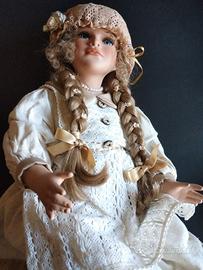 Bambola antica tedesca in porcellana biscuit