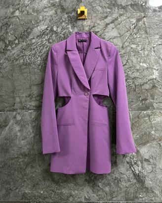 Abito Simil Blazer Spezzato Cut Out Malva Zara