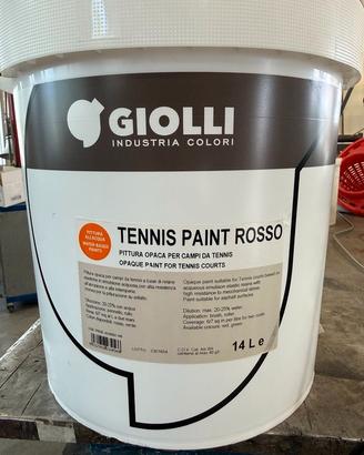 Tennis paint rosso - Giolli  secchio 14 L