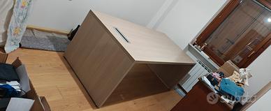 ampia scrivania e cassettiera brera 2.0 rovere
