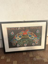 Quadro vintage string art