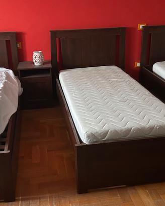 SET TRE LETTI LEGNO CON CONTENITORE
