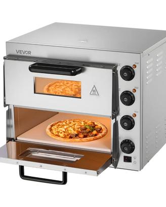 Forno Elettrico per Pizza a 2 Strati 406mm Acciaio