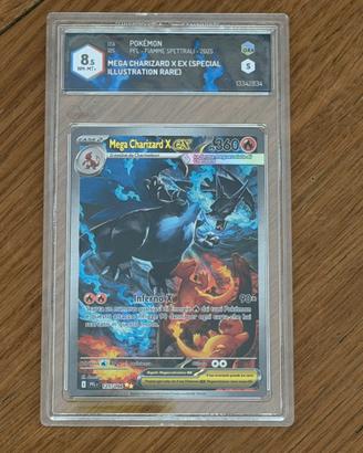 Pokémon mega charizard x ex 125 gradata 8.5 ita