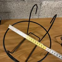 Portavasi da Ringhiera in Metallo Nero – D.22cm