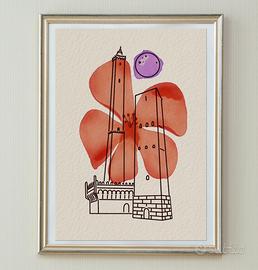 Quadro Bologna "Due Torri" - Stampa