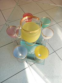 Servizio bicchieri anni 60 con caraffa