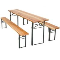 SET TAVOLO PANCHE BIRRERIA 2 GAMBE 120X60 H.CM 76