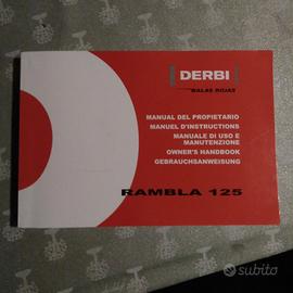 Libretto uso e manutenzione Derbi Rambla 125
