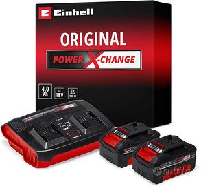 Originale Einhell Starter kit 2 batterie da 4,0 Ah