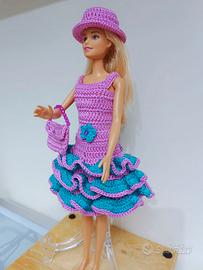 Incantevole completo per “Barbie” all'Uncinetto