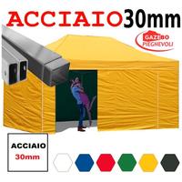 Gazebo 6x3 giallo pieghevole mercatino fiera stand