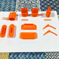 Accessori 3D per Citroen Ami - 10 pezzi Arancioni