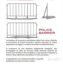 Transenne Antipanico in Ferro Zincato 