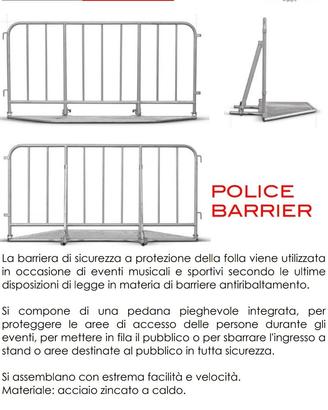 Transenne Antipanico in Ferro Zincato 