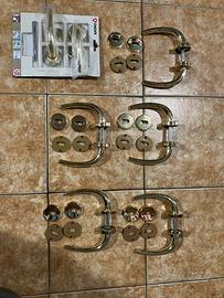 Kit 5 coppie di maniglie Ghidini in ottone lucido