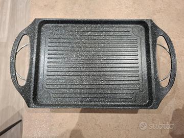 Set bistecchiera antiaderente con 2 bruciatori