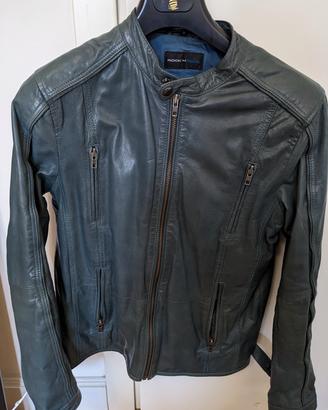 Giacca biker da uomo in vera pelle