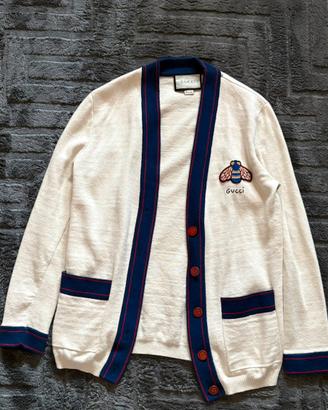Cardigan Gucci Bee Originale Bianco