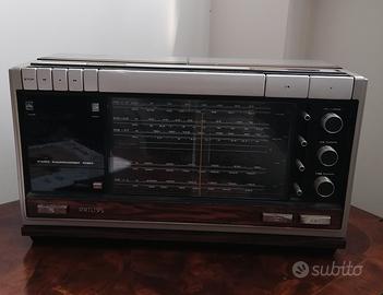 Radio cassette Philips con diffusori vintage