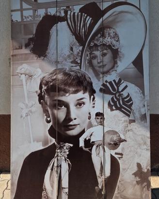 Paravento separe con design Audrey Hepburn