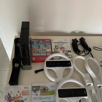 nintendo wii + 4 giochi completa di attrezzature