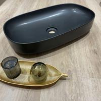LAVABO D'APPOGGIO NERO OPACO 65x40