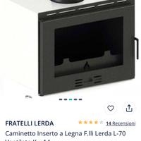 Caminetto inserto legna F.lli Lerda L-70