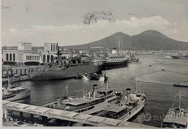 Cartolina b/n Napoli timbrata 1958
