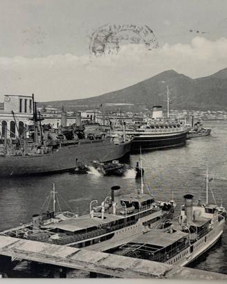 Cartolina b/n Napoli timbrata 1958