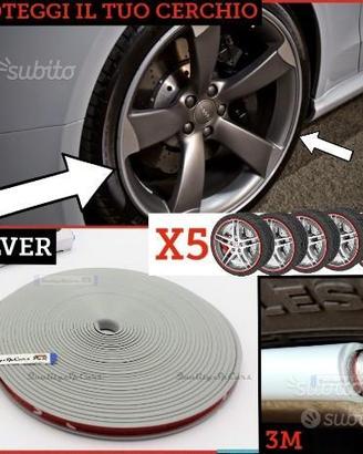 SET Protezione CERCHI in lega PROFILO GRIGIO sport