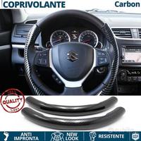 COPRIVOLANTE per SUZUKI Effetto FIBRA CARBONIO Ner