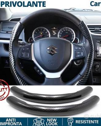 COPRIVOLANTE per SUZUKI Effetto FIBRA CARBONIO Ner