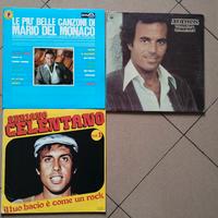 Vinili Celentano + Mario del Monaco + Julio Iglesi