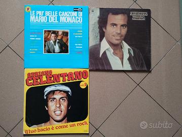 Vinili Celentano + Mario del Monaco + Julio Iglesi