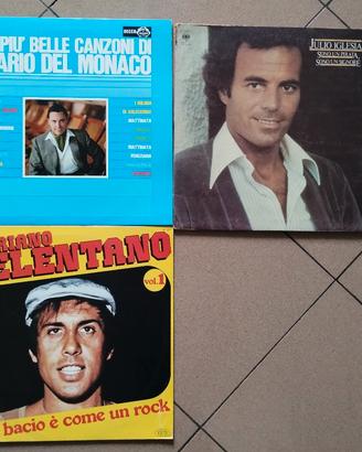 Vinili Celentano + Mario del Monaco + Julio Iglesi