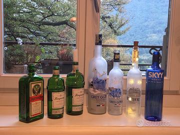 Bottiglie Gin Tanqueray vuote