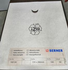 Tela smeriglio BERNER 50 fogli 230x280 - P100