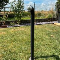 Fontana da esterno in metallo antracite satinato